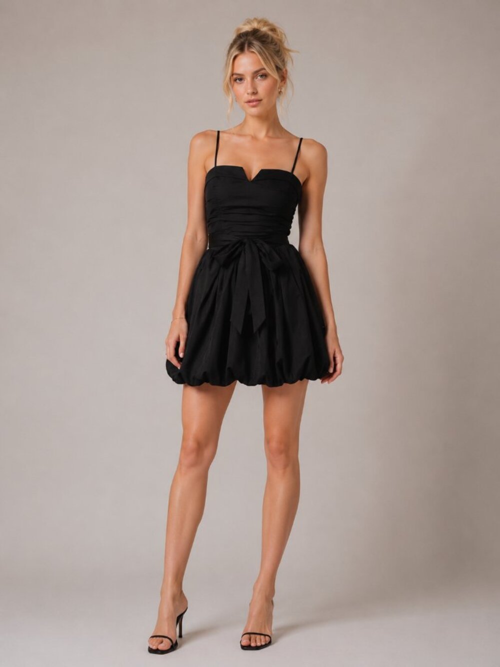 2/$30 ZARA Tutu Dress Black Small Adjustable Spaghetti Strap Self Tie Belt #6204